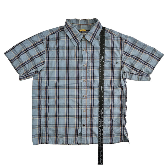 Mountain Hardwear (Mens Large) Blue Plaid Short Sleeve Button Up Shirt Outdoors‎ - Picture 6 of 6